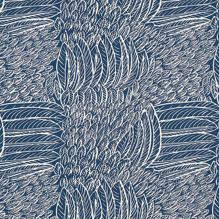 Featherfest Navy 176233 by Schumacher Fabric Good Vibrations See Sample UNITED STATES OF AMERICA MEDIUM DUTY </p><p>Repeat: Horizontal: 26 3/4" (68CM) and Vertical: 24 3/4" (63CM) 53" (135CM) - Fabric Carolina -