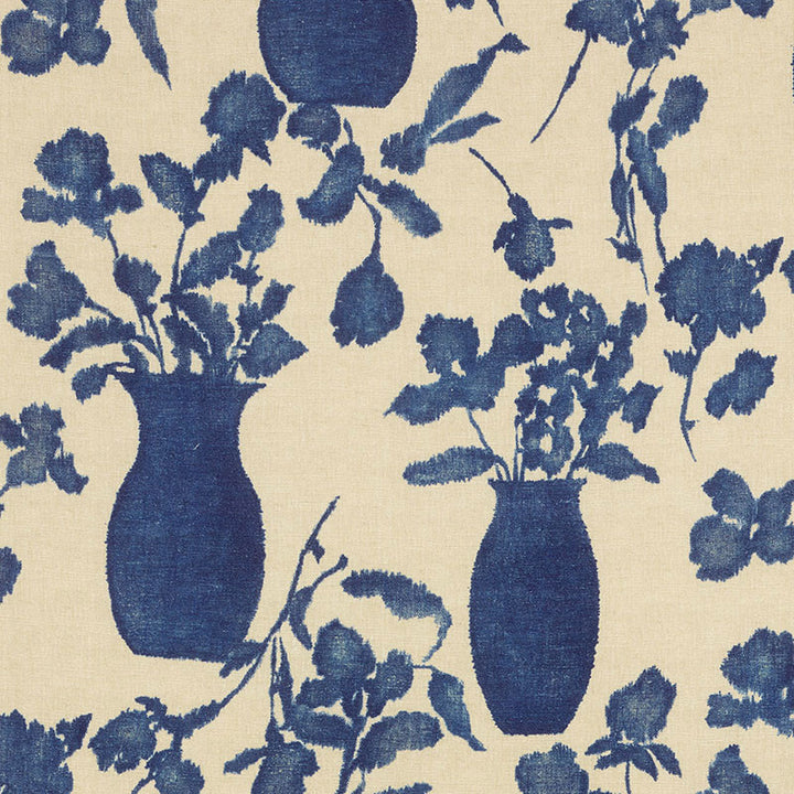 Hugo Floral Indigo 176241 by Schumacher Fabric Good Vibrations JUTE 58% LINEN 42% ITALY MARTINDALE 10,000 </p><p>Repeat: Horizontal: 27" (69CM) and Vertical: 38" (97CM) 54.5 - Fabric Carolina -