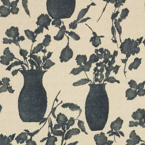 Hugo Floral Faded Black 176242 by Schumacher Fabric