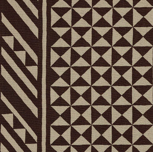 Nuba Brown On Natural 176301 by Schumacher Fabric
