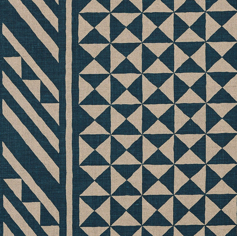 Nuba Indigo On Natural 176302 by Schumacher Fabric Schumacher Fabric Nuba Indigo On Natural 176302Fabric LINEN 100% UNITED STATES OF AMERICA </p><p>Repeat: H: HORZ. 54" (137CM) , V: VERT. 32" (81CM) 54 - Fabric Carolina -