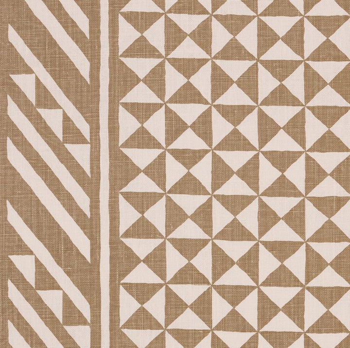 Nuba Taupe 176303 by Schumacher Fabric Tribal-Chic 100% Linen - Horizontal: 54 and Vertical: 32 54 - Fabric Carolina -