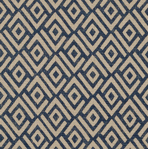 Kasai Indigo 176321 by Schumacher Fabric