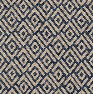 Kasai Indigo 176321 by Schumacher Fabric