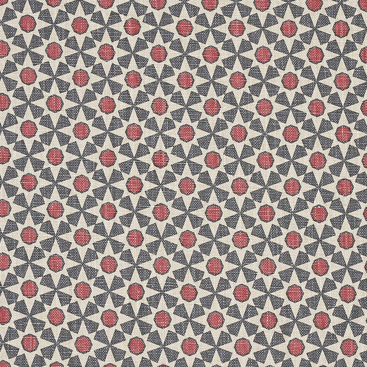 Serendipity Slate & Rouge 176424 by Schumacher Designer Fabric CLIQUE LINEN 100% CHINA </p><p>Repeat: Horizontal: 1 1/2" (4CM) and Vertical: 1 1/2" (4CM) 54 - Swanky Fabrics -