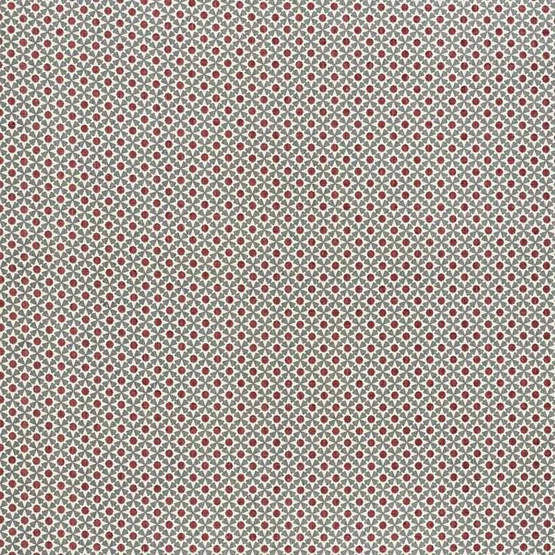 Serendipity Slate & Rouge 176424 by Schumacher Designer Fabric CLIQUE See Sample CHINA - </p><p>Repeat: Horizontal: 1 1/2" (4CM) and Vertical: 1 1/2" (4CM) 54" (137CM) - Swanky Fabrics -
