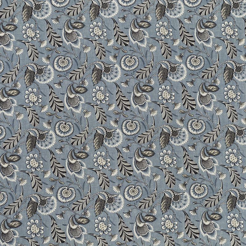 Ursula Delft 176443 by Schumacher Fabric Clique 100% Linen - Horizontal: 13.5 and Vertical: 13 54 - Fabric Carolina -
