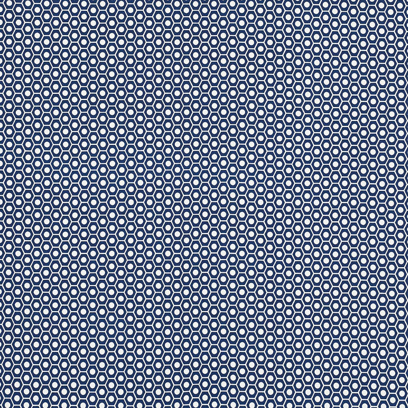 Queen B II Navy 176564 by Schumacher Fabric Indooroutdoor-By-Studio-Bon 100% Acrylic Wyzenbeek 15,000 Horizontal: 1.25 and Vertical: 7/8- 54 - Fabric Carolina -
