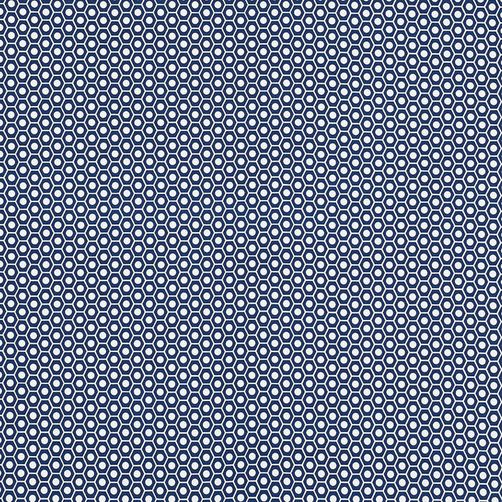 Queen B II Navy 176564 by Schumacher Fabric Indooroutdoor-By-Studio-Bon 100% Acrylic Wyzenbeek 15,000 Horizontal: 1.25 and Vertical: 7/8- 54 - Fabric Carolina -