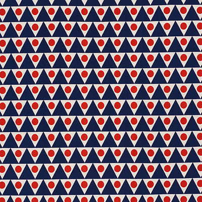 Pennant II Navy & Red 176642 by Schumacher Fabric Indooroutdoor-By-Studio-Bon 100% Acrylic Wyzenbeek 15,000 Horizontal: 2.25 and Vertical: 2.25 54 - Fabric Carolina -