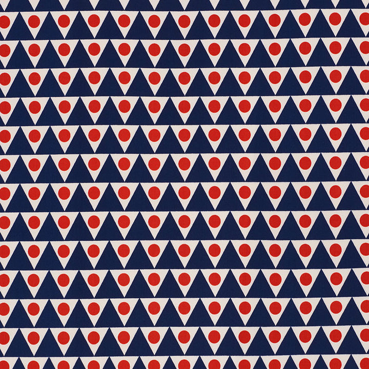 Pennant Ii Navy & Red 176642 by Schumacher Fabric INDOOR/OUTDOOR STUDIO BON See Sample UNITED STATES OF AMERICA MEDIUM </p><p>Repeat: Horizontal: 2 1/4" (6CM) and Vertical: 2 1/4" (6CM) 54" (137CM) - Fabric Carolina -