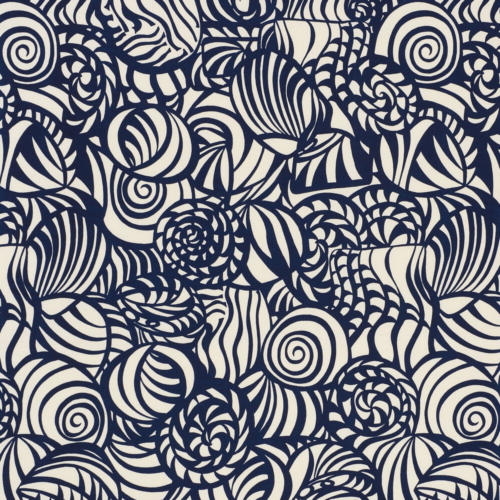 Seashells Navy 176682 by Schumacher Fabric ESSENTIALS: INDOOR/OUTDOOR PRINTS & WOVENS See Sample UNITED STATES OF AMERICA - </p><p>Repeat: Horizontal: 26 3/4" (68CM) and Vertical: 38" (97CM) 54" (137CM) - Fabric Carolina -
