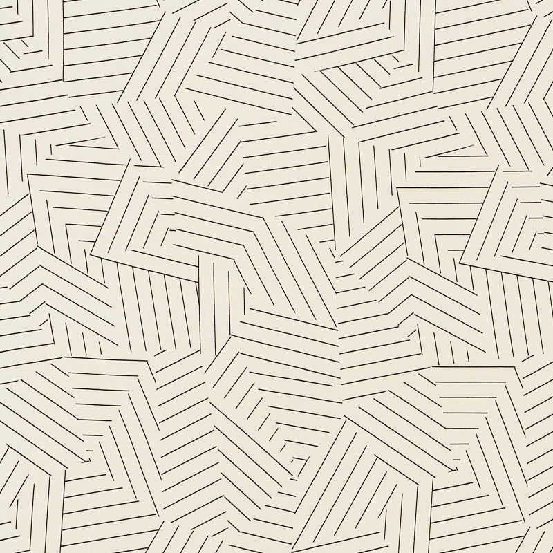 Deconstructed Stripe II Black 176700 by Schumacher Fabric Indooroutdoor-Prints-Wovens 100% Acrylic - Horizontal: - and Vertical: 18 54 - Fabric Carolina -