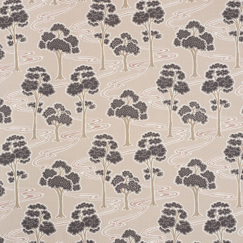Tree River Blush 176740 by Schumacher Designer Fabric Schumacher-Classics 100% Linen - Horizontal: 13.5 and Vertical: 29 54 - Swanky Fabrics -