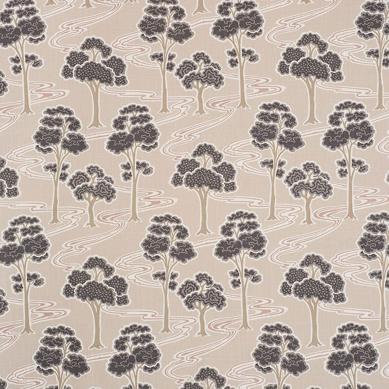 Tree River Blush 176740 by Schumacher Designer Fabric SCHUMACHER CLASSICS II LINEN 100% UNITED KINGDOM </p><p>Repeat: Horizontal: 13 1/2" (34CM) and Vertical: 29" (74CM) 54 - Swanky Fabrics -