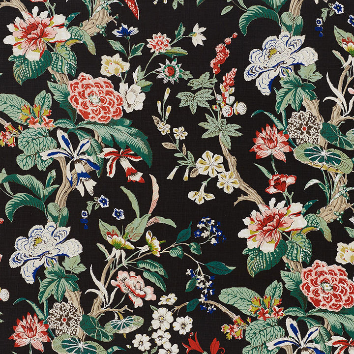 Nymphaea Night 176760 by Schumacher Fabric SCHUMACHER CLASSICS II LINEN 100% THAILAND </p><p>Repeat: Horizontal: 27" (69CM) and Vertical: 44 1/2" (113CM) 54 - Fabric Carolina -