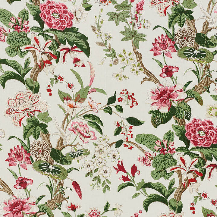 Nymphaea Fuchsia 176761 by Schumacher Fabric SCHUMACHER CLASSICS II LINEN 100% THAILAND </p><p>Repeat: Horizontal: 27" (69CM) and Vertical: 44 1/2" (113CM) 54 - Fabric Carolina -
