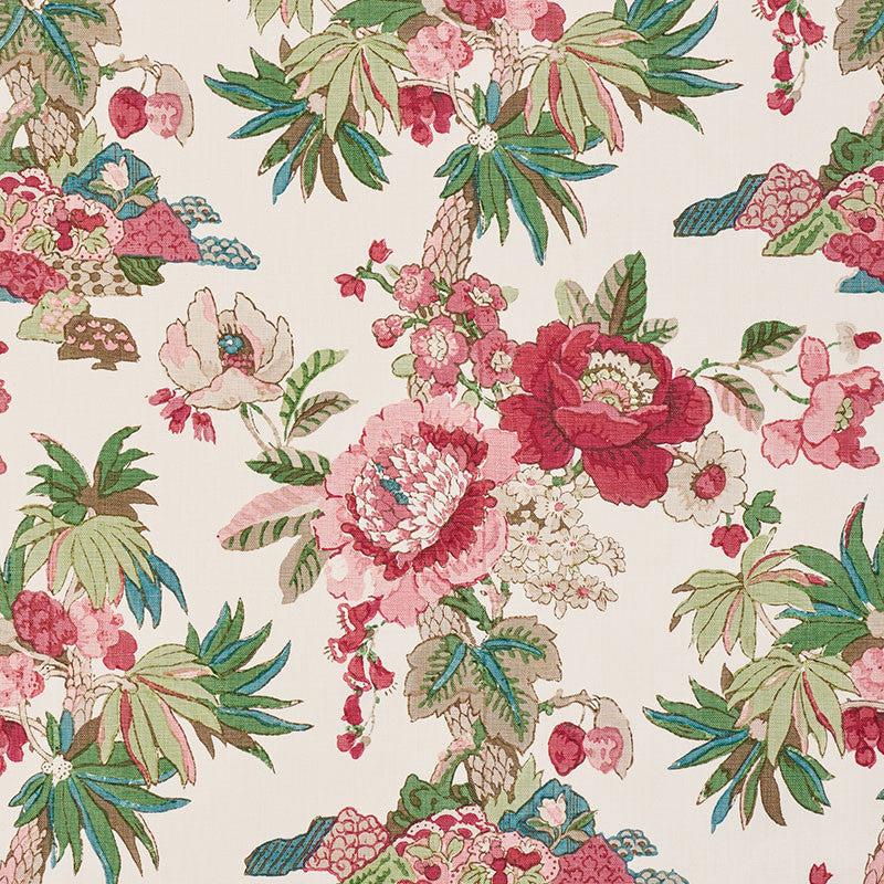 Floribunda Document 176780 by Schumacher Fabric SCHUMACHER CLASSICS II LINEN 100% THAILAND </p><p>Repeat: Horizontal: 24 1/2" (62CM) and Vertical: 36" (94CM) 49 - Fabric Carolina -