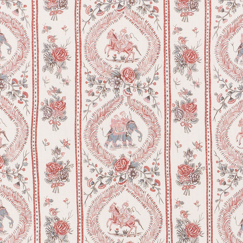 Kandula Multi 176800 by Schumacher Designer Fabric SCHUMACHER CLASSICS II See Sample THAILAND - </p><p>Repeat: Horizontal: 18" (46CM) and Vertical: 12" (30CM) 54 3/4" (140CM) - Swanky Fabrics -