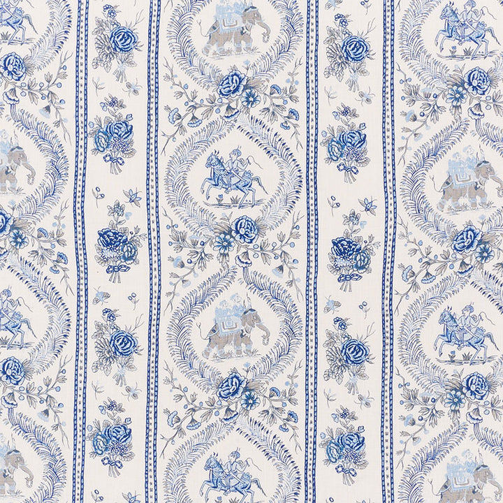 Kandula Blues 176801 by Schumacher Fabric Schumacher-Classics 100% Linen - Horizontal: 18 and Vertical: 12 54.75 - Fabric Carolina -