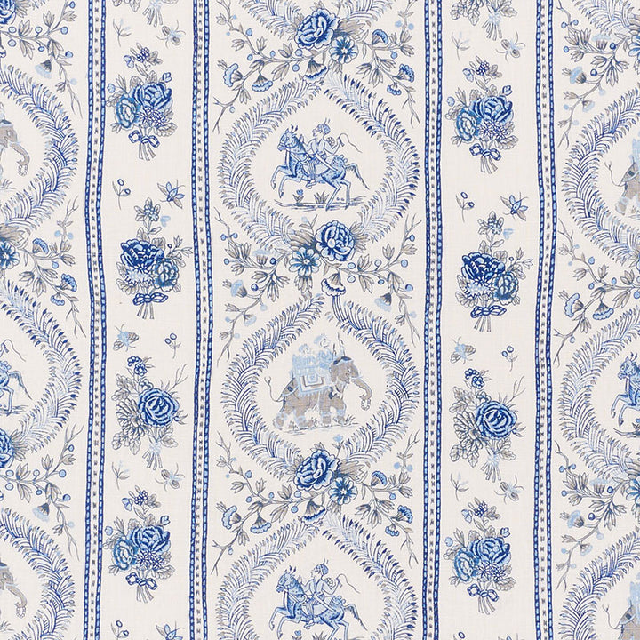 Kandula Blues 176801 by Schumacher Fabric SCHUMACHER CLASSICS II LINEN 100% THAILAND </p><p>Repeat: Horizontal: 18" (46CM) and Vertical: 12" (30CM) 54.75 - Fabric Carolina -