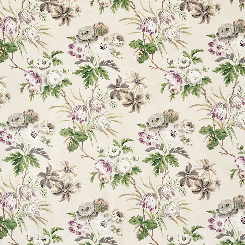 Cecil Chintz Wisteria 176811 by Schumacher Fabric Schumacher Fabric Cecil Chintz Wisteria 176811Fabric COTTON 100% FRANCE </p><p>Repeat: H: HORZ. 16 1/4" (41CM) , V: VERT. 20 1/4" (51CM) 53.5 - Fabric Carolina -