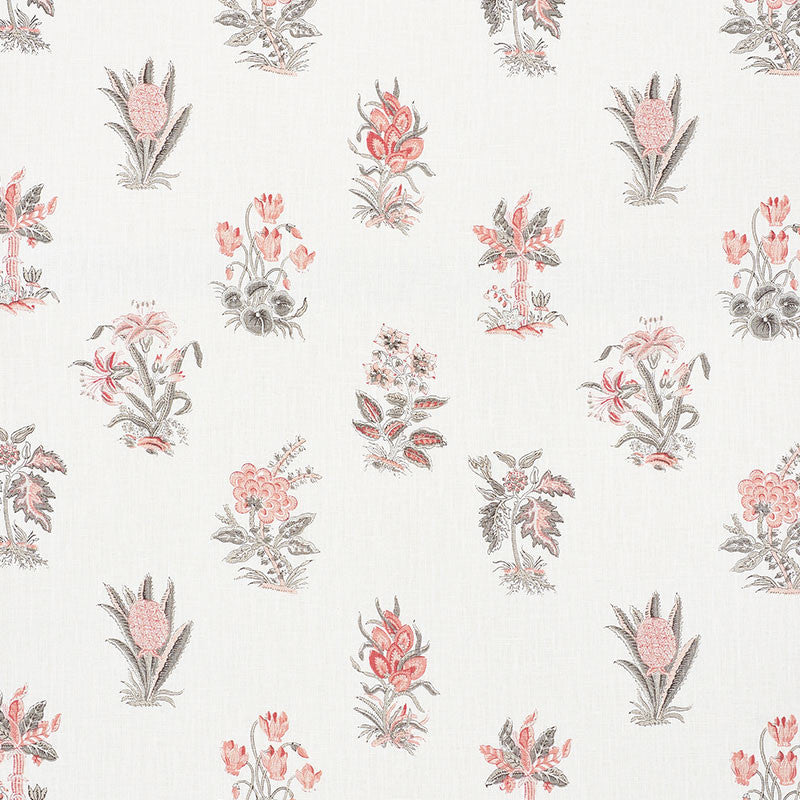 Bunny Rose 176831 by Schumacher Designer Fabric VOGUE LIVING LINEN 100% THAILAND </p><p>Repeat: Horizontal: 18" (46CM) and Vertical: 18" (46CM) 54 - Swanky Fabrics -