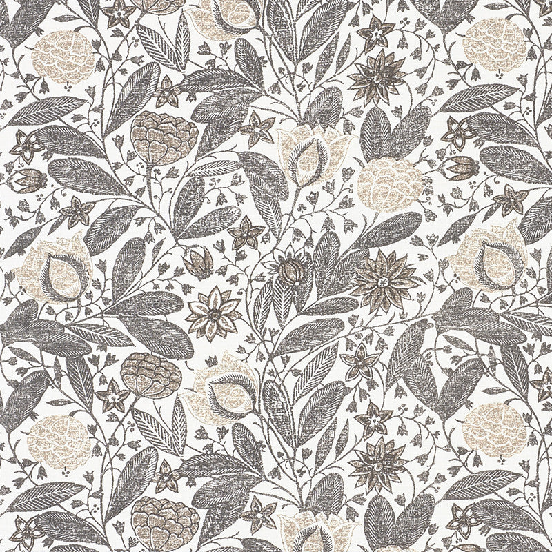 Gloria Grisaille 176840 by Schumacher Fabric Vogue-Living 90% Linen, 10% Nylon - Horizontal: 18 and Vertical: 16 54 - Fabric Carolina -
