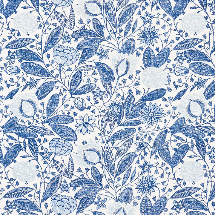 Gloria Delft 176842 by Schumacher Fabric Vogue-Living 90% Linen, 10% Nylon - Horizontal: 18 and Vertical: 16 54 - Fabric Carolina -