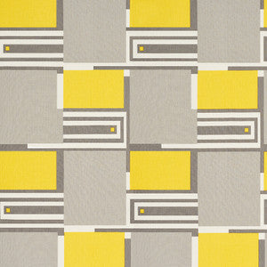 Design 101 Grey & Yellow 176860 by Schumacher Fabric