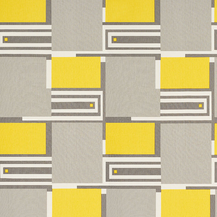 Design 101 Grey & Yellow 176860 by Schumacher Fabric APPLIED ARCHITECTURE LINEN 100% BELGIUM WYZENBEEK 15,000 </p><p>Repeat: Horizontal: 24 1/4" (62CM) and Vertical: 30" (76CM) 53.5 - Fabric Carolina -