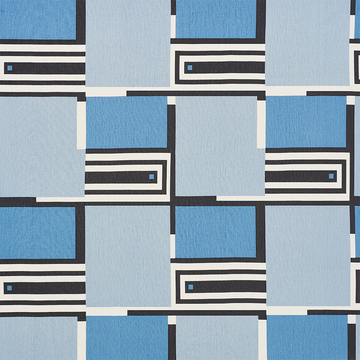 Design 101 Blues 176862 by Schumacher Fabric Applied-Architecture 100% Linen Wyzenbeek 15,000 Horizontal: 24.25 and Vertical: 30 53.5 - Fabric Carolina -