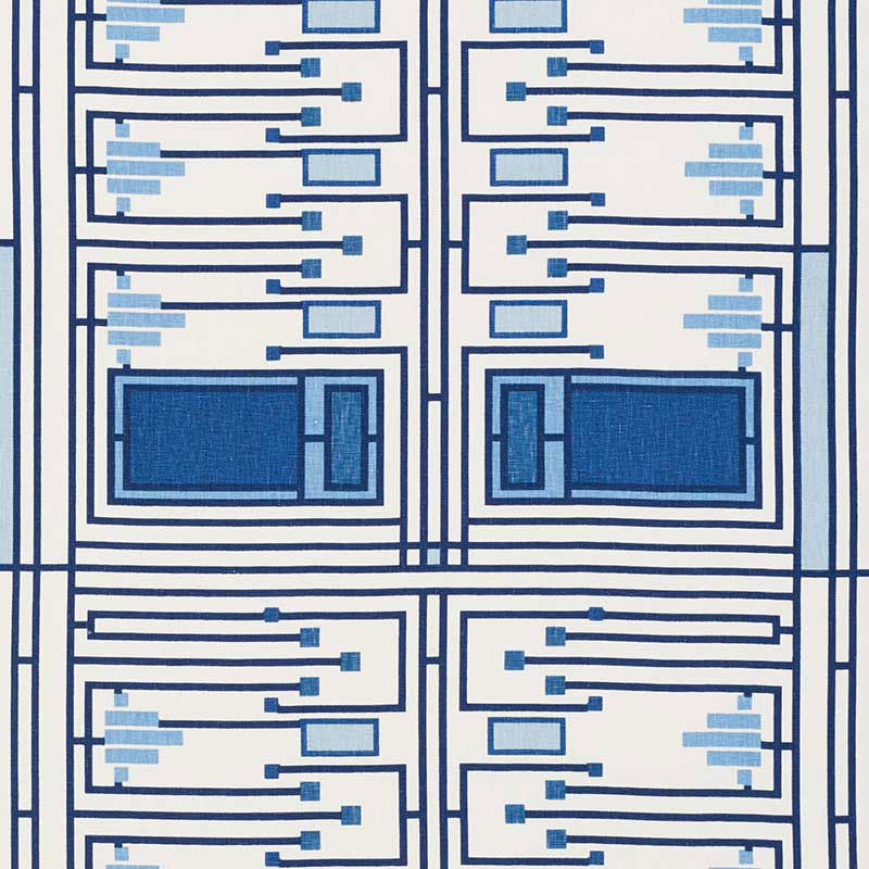 Design 105 Blues 176870 by Schumacher Fabric Schumacher Fabric Design 105 Blues 176870Fabric </p><p>Repeat: H: , V: - Fabric Carolina -