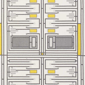 Design 105 Grey & Yellow 176871 by Schumacher Fabric