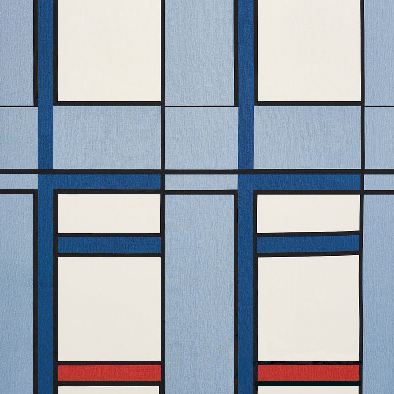 Design 103 Blue & Red 176880 by Schumacher Fabric APPLIED ARCHITECTURE LINEN 100% BELGIUM WYZENBEEK 15,000 </p><p>Repeat: Horizontal: 24 1/4" (62CM) and Vertical: 51 3/4" (131CM) 53.5 - Fabric Carolina -