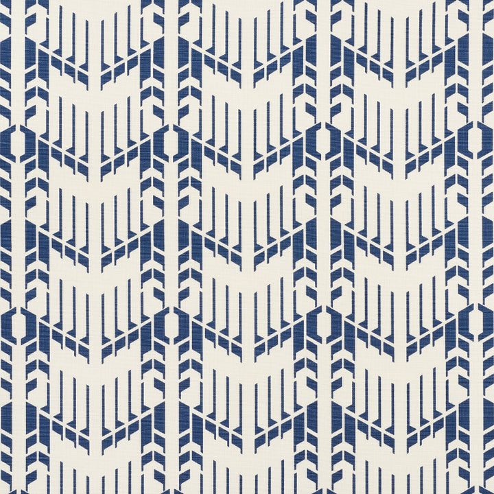 Price House Print Blue 176892 by Schumacher Fabric Applied-Architecture 55% Linen, 45% Cotton Wyzenbeek 15,000 Horizontal: 6 and Vertical: 7 54 - Fabric Carolina -