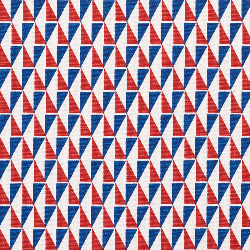 Design 107 Red & Blue 176903 by Schumacher Fabric Applied-Architecture 55% Linen, 45% Cotton Wyzenbeek 15,000 Horizontal: 3/4- and Vertical: 1.5 54 - Fabric Carolina -