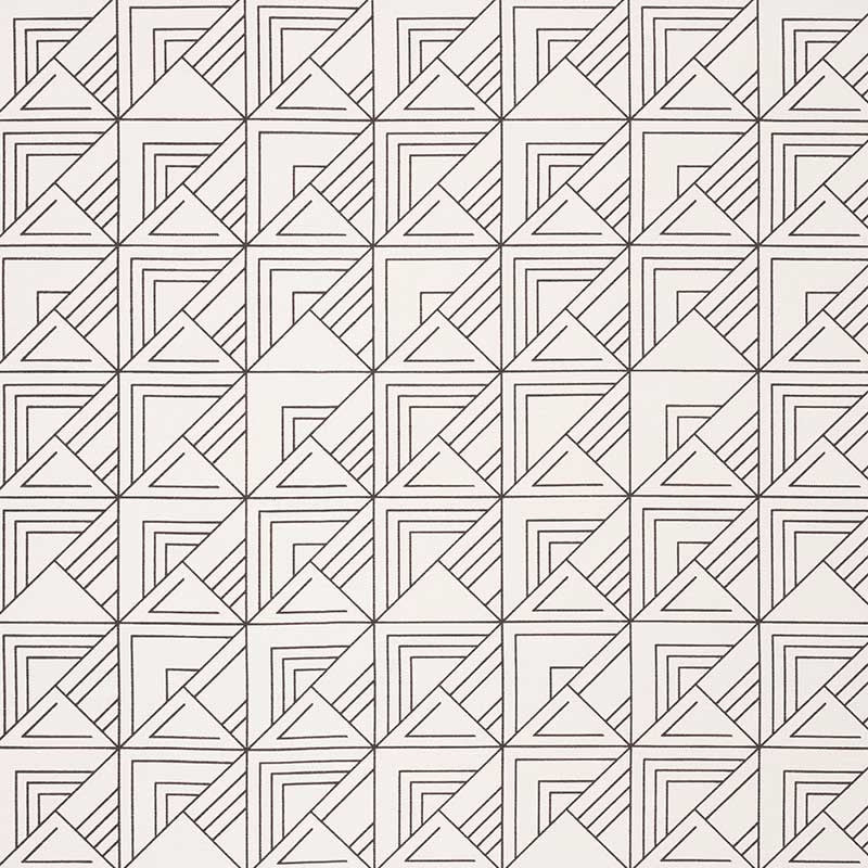 St. Marks Print Black 176910 by Schumacher Fabric Applied-Architecture 55% Linen, 45% Cotton Wyzenbeek 15,000 Horizontal: 9 and Vertical: 17.5 54 - Fabric Carolina -