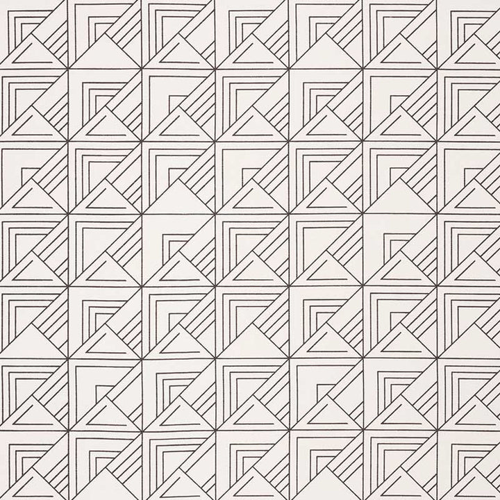 St. Marks Print Black 176910 by Schumacher Fabric Applied-Architecture 55% Linen, 45% Cotton Wyzenbeek 15,000 Horizontal: 9 and Vertical: 17.5 54 - Fabric Carolina -