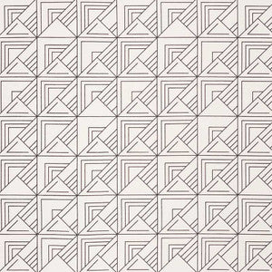 St. Marks Print Black 176910 by Schumacher Fabric