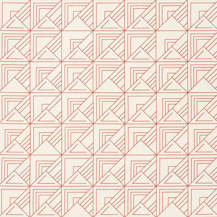 St. Marks Print Red 176911 by Schumacher Fabric Applied-Architecture 55% Linen, 45% Cotton Wyzenbeek 15,000 Horizontal: 9 and Vertical: 17.5 54 - Fabric Carolina -