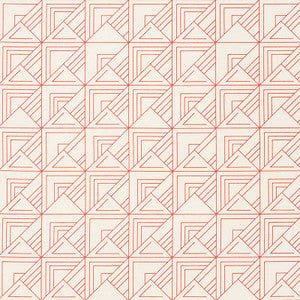 St. Marks Print Red 176911 by Schumacher Fabric