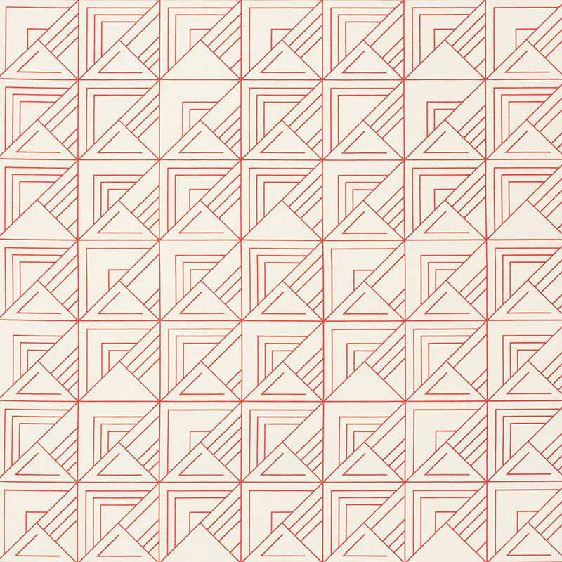 St. Marks Print Red 176911 by Schumacher Fabric APPLIED ARCHITECTURE LINEN 55% COTTON 45% BELGIUM WYZENBEEK 15,000 </p><p>Repeat: Horizontal: 9" (23CM) and Vertical: 17 1/2" (44CM) 54 - Fabric Carolina -