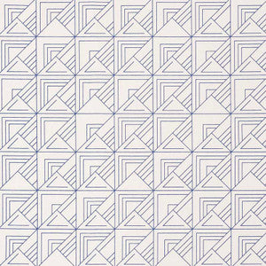 St. Marks Print Blue 176912 by Schumacher Fabric