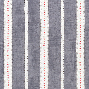 Amour Charcoal 176942 by Schumacher Fabric