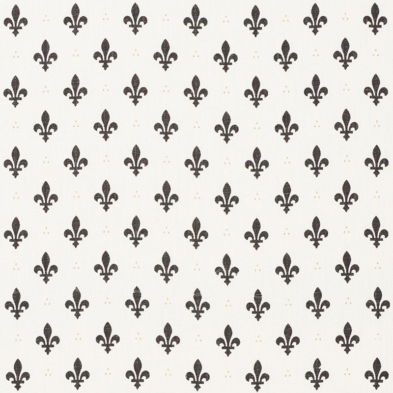 Fleur De Lis Charcoal 176962 by Schumacher Fabric French-Revolution 100% Linen Wyzenbeek 15,000 Horizontal: 2 and Vertical: 2.5 54 - Fabric Carolina -