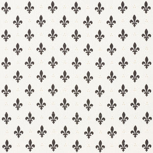 Fleur De Lis Charcoal 176962 by Schumacher Fabric
