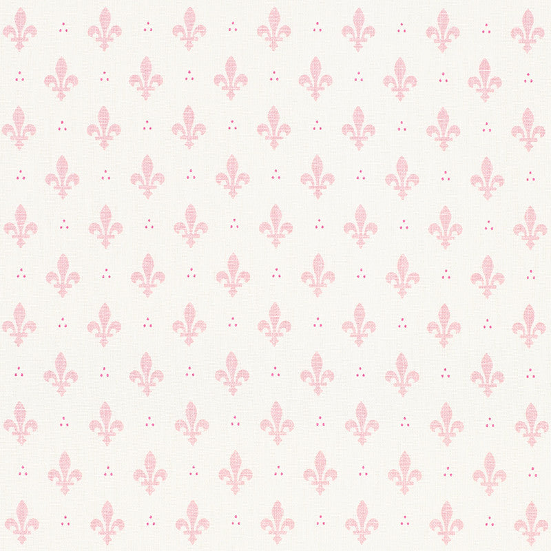 Fleur De Lis Blush 176963 by Schumacher Designer Fabric French-Revolution 100% Linen Wyzenbeek 15,000 Horizontal: 2 and Vertical: 2.5 54 - Swanky Fabrics -