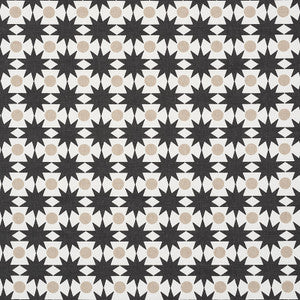 Cosmos Black & Sand 177063 by Schumacher Fabric
