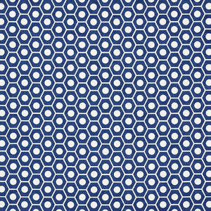 Queen B Navy 177070 by Schumacher Fabric